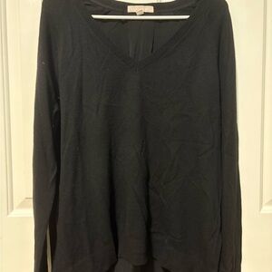 Banana Republic Black Long Sleeve Sweater Blouse